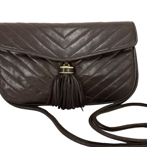 Siso Italy Brown Leather Handbag with Tassel Very soft leather - Picture 8 of 11